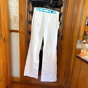 7 For All Mankind White Flare & Wide Leg Jeans